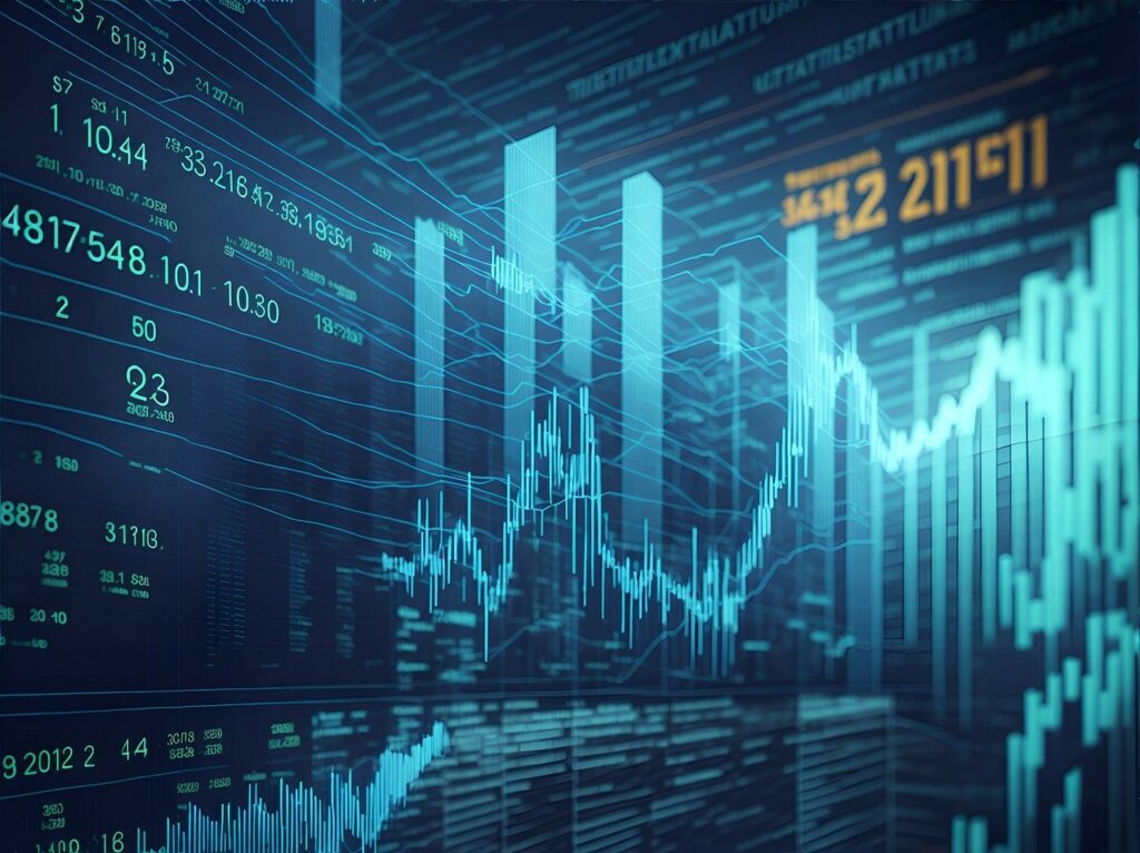 Stock market charts